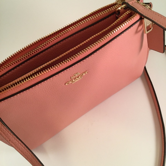 COACH NEW Blush Pink Crossbody Purse Leather - Picture 8 of 8